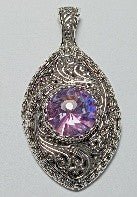 He Walks With Me Pendant™ in Zodiac Fun™ Mystic Quartz - Single Stone - only found at SARDA™