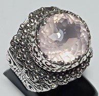 He Walks With Me Ring™ in Cloud Pink Rose Quartz - Statement - only found at SARDA™