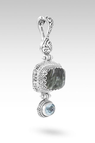 He Will Change U Pendant™ in Seraphinite & Paraiba Lab Created Spinel - Multi Stone - only found at SARDA™