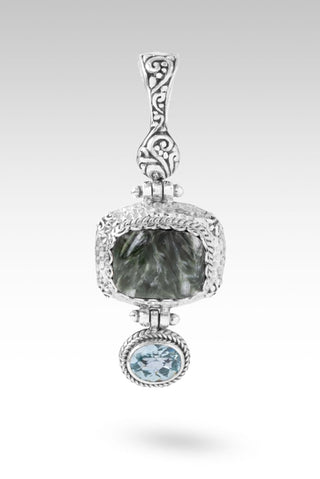 He Will Change U Pendant™ in Seraphinite & Paraiba Lab Created Spinel - Multi Stone - only found at SARDA™