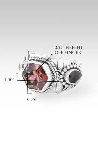 Heavenly Devotion Ring II™ in Counterintuitive™ Mystic Quartz & Black Spinel - Dinner - only found at SARDA™