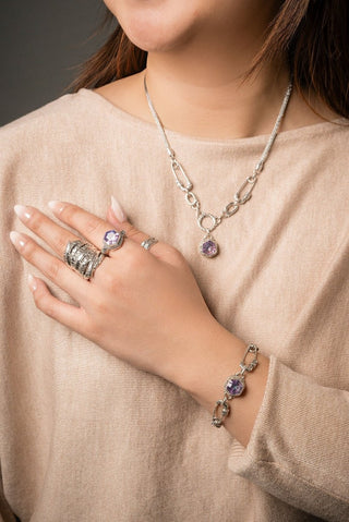 Heavenly Grace Ring™ in Lotus Blossom™ Mystic Quartz - Dinner - only found at SARDA™