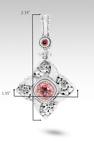 Heaven's Symphony Pendant™ in Strawberry Quartz & Garnet - Single Stone - only found at SARDA™