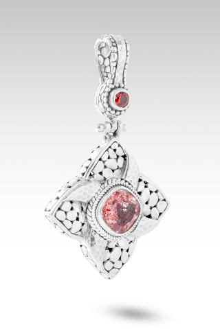 Heaven's Symphony Pendant™ in Strawberry Quartz & Garnet - Single Stone - only found at SARDA™