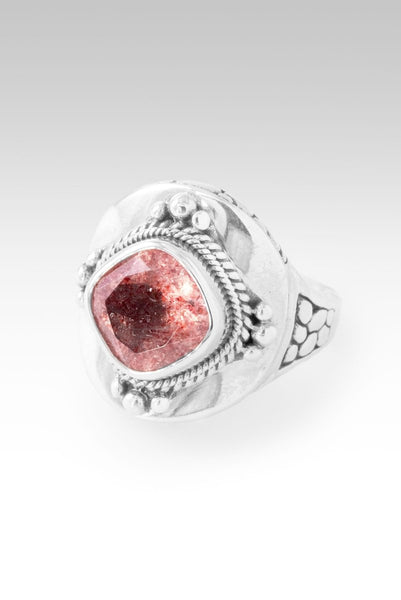 Heaven's Symphony Ring™ in Strawberry Quartz | Sterling Silver