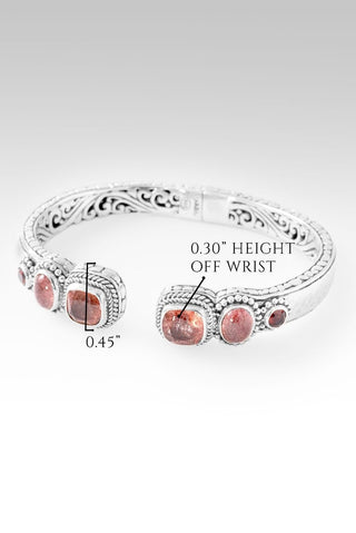 Heaven's Symphony Tip - to - Tip Bracelet™ in Strawberry Quartz & Garnet - Tip - to - Tip - only found at SARDA™