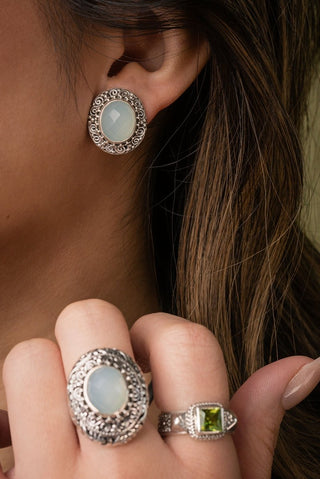 Hello Best of the Best, Goodbye Never Enough Earrings™ in Seafoam Chalcedony - Stud - only found at SARDA™