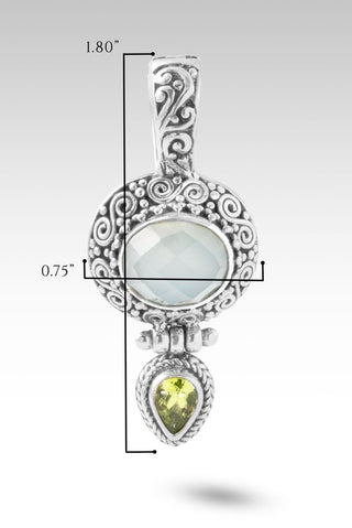 Hello Best of the Best, Goodbye Never Enough Pendant™ in Seafoam Chalcedony & Peridot - Multi Stone - only found at SARDA™