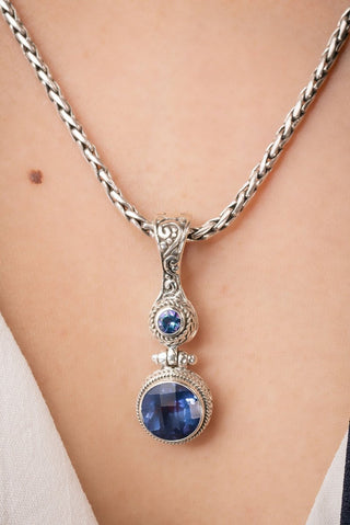 Hello Chosen, Goodbye Rejection Pendant™ in Blue Violet Fluorite & Sheer Luck™ Mystic Topaz - Multi Stone - only found at SARDA™