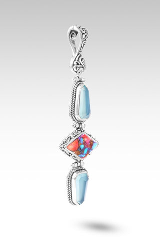 Hello Complete, Goodbye Broken Pendant™ in Sweetart Kingman Turquoise & Paraiba Chalcedony - Multi Stone - only found at SARDA™