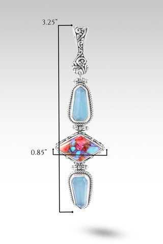 Hello Complete, Goodbye Broken Pendant™ in Sweetart Kingman Turquoise & Paraiba Chalcedony - Multi Stone - only found at SARDA™