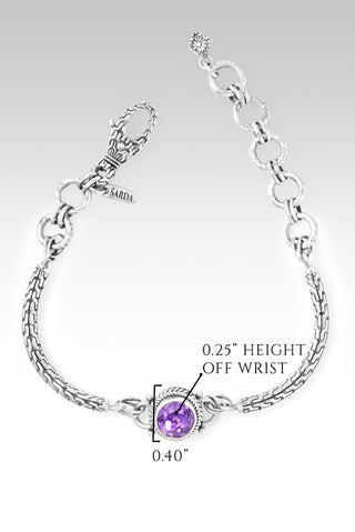 Hello Enough, Goodbye More Bracelet™ in Amethyst - Chain - only found at SARDA™