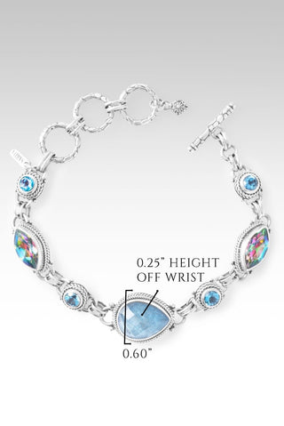 Hello Extraordinary, Goodbye Ordinary Bracelet™ in Blue Quartz Mother of Pearl, Fire & Ice™ Mystic Quartz & Swiss Blue Topaz - Multi Stone - only found at SARDA™