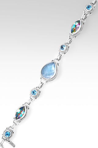 Hello Extraordinary, Goodbye Ordinary Bracelet™ in Blue Quartz Mother of Pearl, Fire & Ice™ Mystic Quartz & Swiss Blue Topaz - Multi Stone - only found at SARDA™