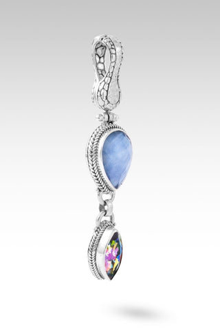 Hello Extraordinary, Goodbye Ordinary Pendant™ in Blue Quartz Mother of Pearl and Fire & Ice™ Mystic Quartz - Multi Stone - only found at SARDA™