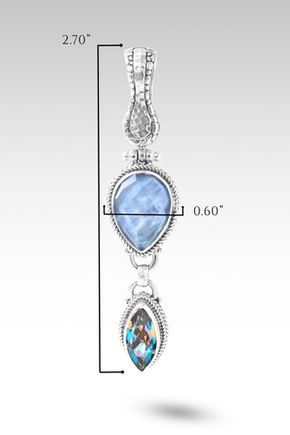 Hello Extraordinary, Goodbye Ordinary Pendant™ in Blue Quartz Mother of Pearl and Fire & Ice™ Mystic Quartz - Multi Stone - only found at SARDA™