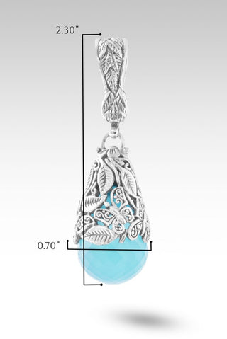 Hello Faithfulness, Goodbye Doubt Pendant™ in Blue Chalcedony - Single Stone - only found at SARDA™