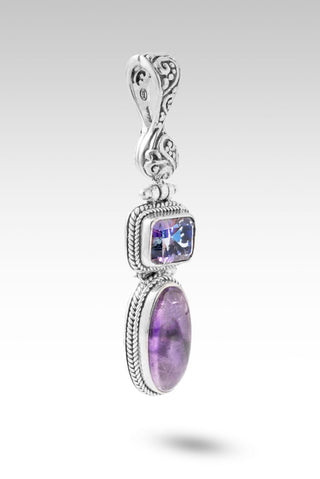 Hello Found, Goodbye Lost Pendant™ in Cheveron Amethyst & Moonlight™ Mystic Quartz - Multi Stone - only found at SARDA™