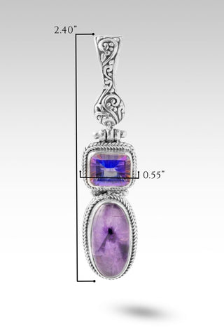 Hello Found, Goodbye Lost Pendant™ in Cheveron Amethyst & Moonlight™ Mystic Quartz - Multi Stone - only found at SARDA™