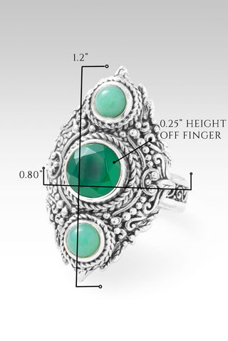 Hello Goodness, Goodbye Bad Ring™ in Green Onyx & Chrysoprase - Statement - only found at SARDA™