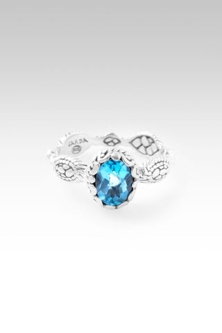 Hello Hope, Goodbye Hopelessness Ring™ in Swiss Blue Topaz - Stackable - only found at SARDA™