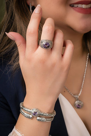 Hello Kind, Goodbye Unkindness Bangle Bracelet™ in Rose De France Ametrine - Bangle - only found at SARDA™