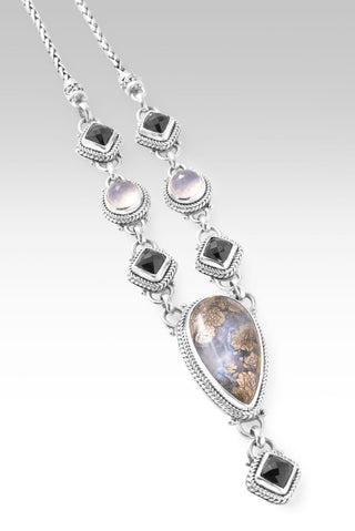 Hello Light, Goodbye Darkness Necklace™ in Leaf Pyrite, Milky White Quartz & Black Spinel - Lobster Claw - only found at SARDA™