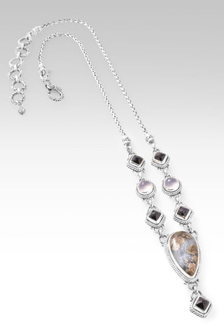 Hello Light, Goodbye Darkness Necklace™ in Leaf Pyrite, Milky White Quartz & Black Spinel - Lobster Claw - only found at SARDA™