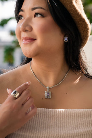 Hello Love, Goodbye Bitterness Pendant™ in Lilac Rose De France™ Mystic Quartz - Single Stone - only found at SARDA™