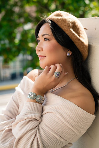 Hello Love, Goodbye Bitterness Ring™ in Lilac Rose De France™ Mystic Quartz & Pale Plum™ Mystic Topaz - Statement - only found at SARDA™