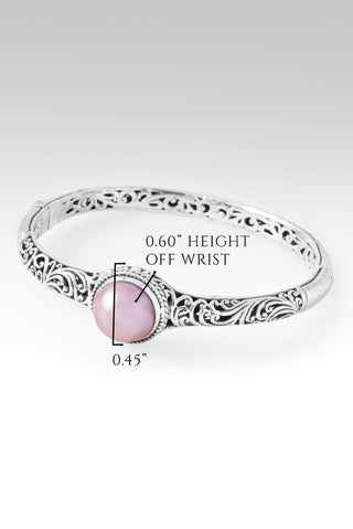 Hello Loved, Goodbye Unlovable Bangle Bracelet™ in Rose Gold Cultured Mabe Pearl - Bangle - only found at SARDA™