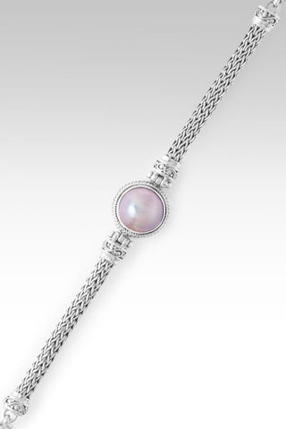 Hello Loved, Goodbye Unlovable Bracelet™ in Rose Gold Cultured Mabe Pearl - Chain - only found at SARDA™