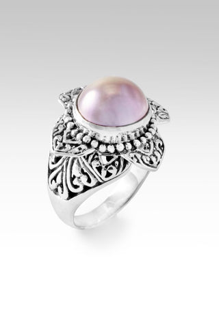Hello Loved, Goodbye Unlovable Ring™ in Rose Gold Cultured Mabe Pearl - Dinner - only found at SARDA™