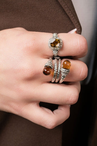 Hello Miracles, Goodbye Unbelief Ring III™ in Whiskey Quartz - Bypass - only found at SARDA™