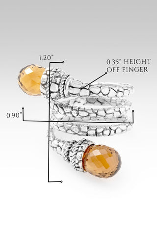 Hello Miracles, Goodbye Unbelief Ring III™ in Whiskey Quartz - Bypass - only found at SARDA™