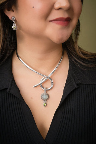 Hello New Beginnings, Goodbye Old Earrings™ in Peridot - Stud Dangle - only found at SARDA™