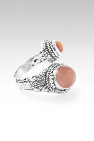 Hello New Day, Goodbye Past Ring™ in Peach Sunstone & Gold Sunstone - Bypass - only found at SARDA™