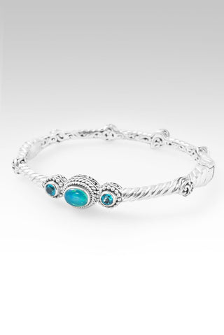 Hello New Horizon, Goodbye Barriers Bangle Bracelet™ in Paraiba Ethiopian Opal & Bali Breeze™ Mystic Topaz - Bangle - only found at SARDA™