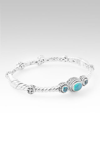 Hello New Horizon, Goodbye Barriers Bangle Bracelet™ in Paraiba Ethiopian Opal & Bali Breeze™ Mystic Topaz - Bangle - only found at SARDA™