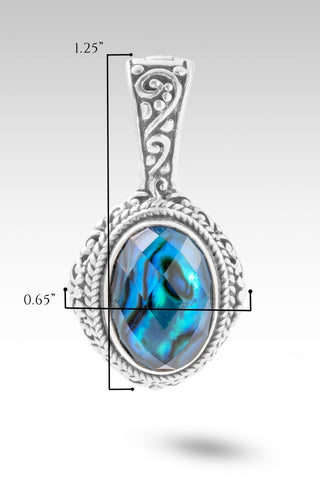 Hello New Horizon, Goodbye Barriers Pendant™ in Bali Waters Abalone - Single Stone - only found at SARDA™