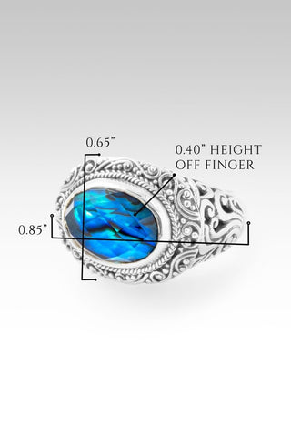 Hello New Horizon, Goodbye Barriers Ring™ in Bali Waters Abalone - Statement - only found at SARDA™