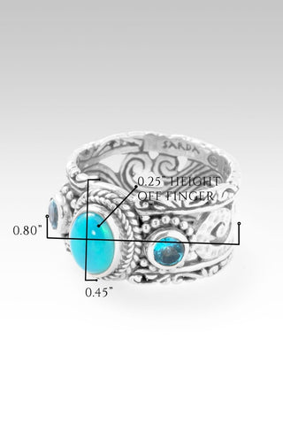 Hello New Horizon, Goodbye Barriers Ring™ in Paraiba Ethiopian Opal & Bali Breeze™ Mystic Topaz - Dinner - only found at SARDA™