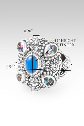 Hello New Horizon, Goodbye Barriers Ring™ in Paraiba Ethiopian Opal & Unicorn Dreams™ Mystic Topaz - Statement - only found at SARDA™