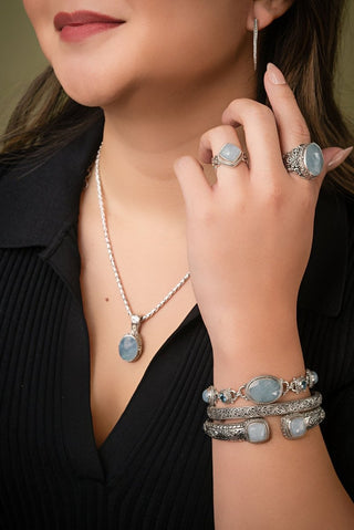 Hello Ok, Goodbye Pain Tip - to - Tip Bracelet™ in Aquamarine - Tip - to - Tip - only found at SARDA™