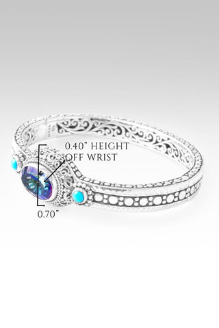 Hello Opportunity, Goodbye Negativity Bangle Bracelet™ in Odyssey Universe™ Mystic Quartz & Sleeping Beauty Turquoise - Bangle - only found at SARDA™
