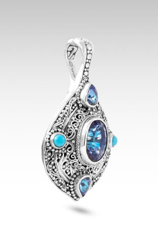 Hello Opportunity, Goodbye Negativity Pendant™ in Odyssey Universe™ Mystic Quartz, Sheer Luck™ Mystic Topaz & Sleeping Beauty Turquoise - Multi Stone - only found at SARDA™