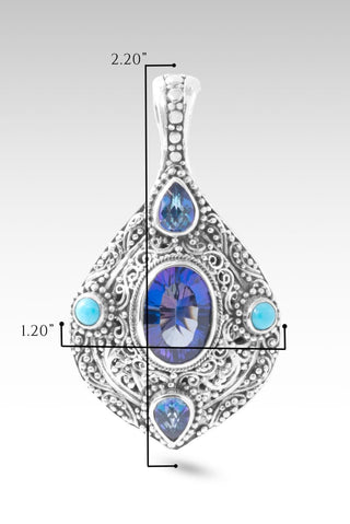 Hello Opportunity, Goodbye Negativity Pendant™ in Odyssey Universe™ Mystic Quartz, Sheer Luck™ Mystic Topaz & Sleeping Beauty Turquoise - Multi Stone - only found at SARDA™