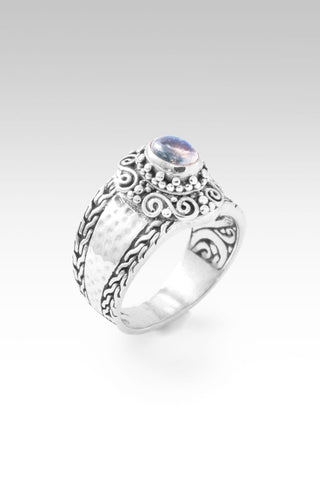 Hello Opportunity, Goodbye Negativity Ring II™ in Rainbow Moonstone - Dinner - only found at SARDA™