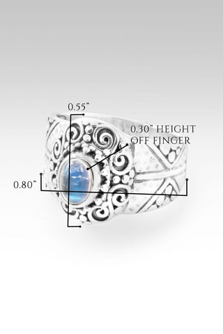Hello Opportunity, Goodbye Negativity Ring III™ in Rainbow Moonstone - Statement - only found at SARDA™