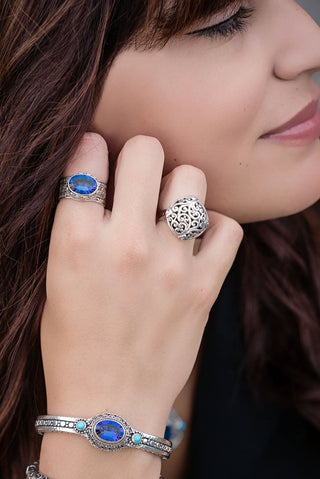 Hello Opportunity, Goodbye Negativity Ring™ in Odyssey Universe™ Mystic Quartz - Dinner - only found at SARDA™